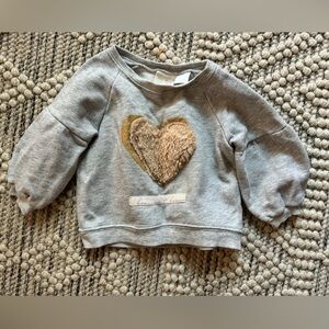 ZARA Heart Sweatshirt